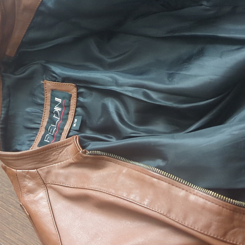 FELDINI Women's Brown Ovino Leather Jacket - Picture 6 of 11